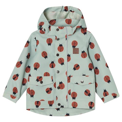 Kuling Stockholm Skaljakke Pale Green Ladybug  Pale Green Ladybug 134 cm Shell Grøn  134 cm  Drenge, Piger