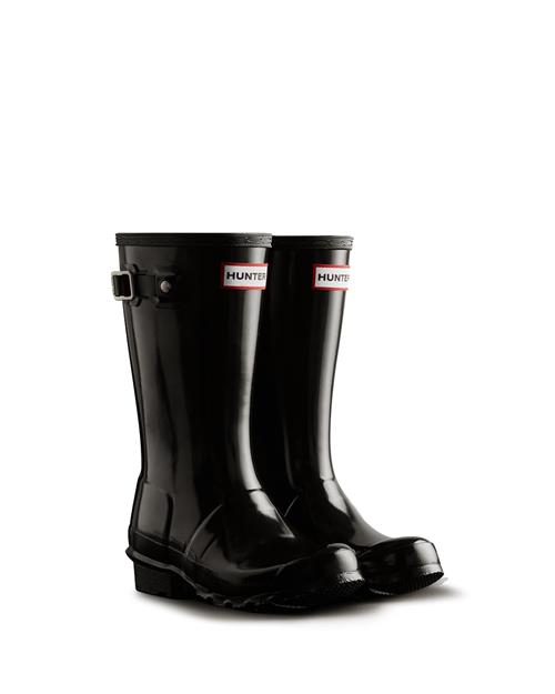 Hunter Junior Originals Gloss Gummistøvler Black  Black 34 EU  Sort  34 EU  Drenge, Piger