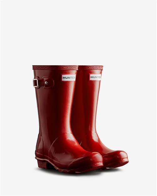 Hunter Junior Originals Gloss Gummistøvler Military Red  Military Red 34 EU  Rød  34 EU  Drenge, Piger
