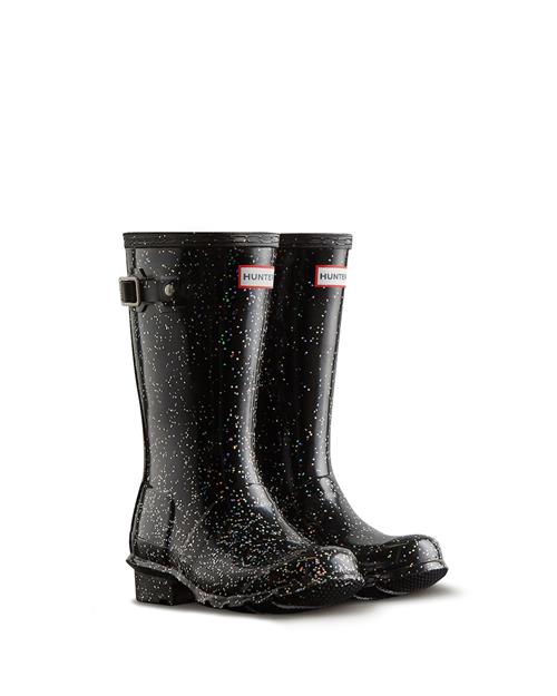 Hunter Junior Originals Giant Glitter Gummistøvler Black  Black 33 EU  Sort  33 EU  Piger