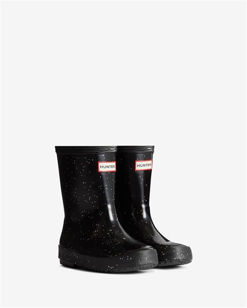 Hunter Kids First Giant Glitter Gummistøvler Black  Black 21 EU  Sort  21 EU  Piger