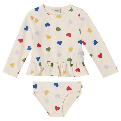 Kuling Florence UV-sæt Rainbow Hearts  Rainbow Hearts 98/104 cm  Hvid  98/104 cm  Piger