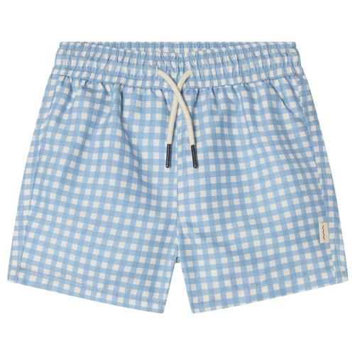 Kuling Strömstad Badeshorts Dove Blue Gingham  Dove Blue Gingham 110/116 cm  Blå  110/116 cm  Drenge, Piger