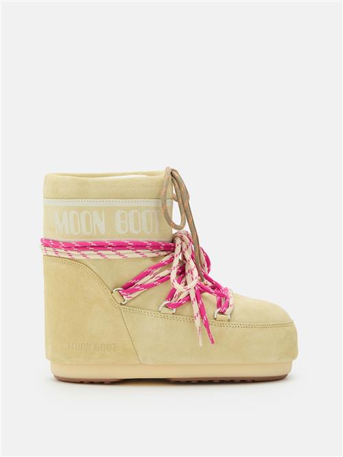 Moon Boot Mb Icon Low Suede Laces Snestøvler Light Yellow  Light Yellow-36-38 EU  Gul  36-38 EU  Drenge, Piger