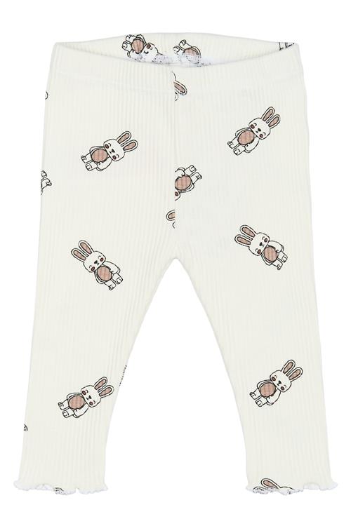 The New Siblings GOTS Pippa Rib-leggings Cloud Dancer  Cloud Dancer  86 cm  Hvid  86 cm  Piger