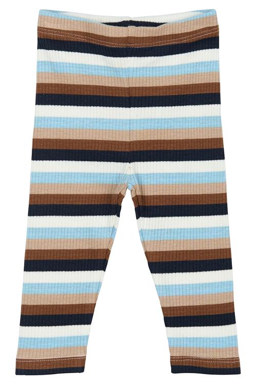 The New Siblings GOTS Park Rib-leggings Powder Blue Striped  Powder Blue Striped 62 cm  Blå  62 cm  Drenge