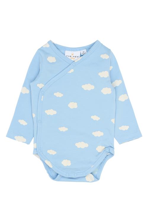 The New Siblings GOTS Paco Wrap Body Med Lange Ærmer Powder Blue  Powder Blue  80 cm  Blå  80 cm  Drenge