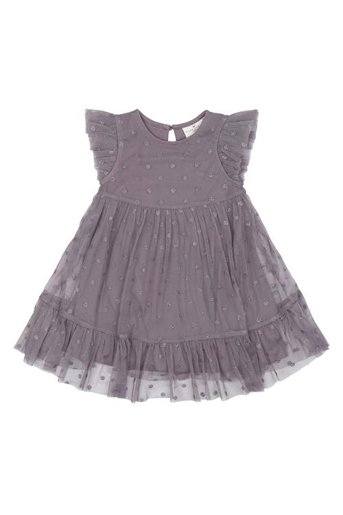 The New Siblings Poppy Kjole Gray Ridge  Gray Ridge  86 cm  Grå  86 cm  Piger