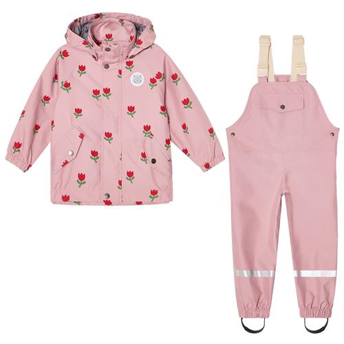 Kuling Skagen Åndbart Regnsæt Pink Tulips Pink Tulips 110/116 cm Rain Lyserød  110/116 cm  Piger