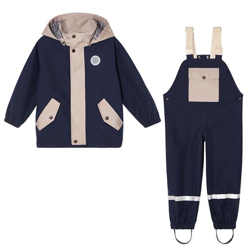 Kuling Skagen Åndbart Regnsæt Navy Taupe Blocking Navy/Taupe Blocking 110/116 cm Rain Marineblå  110/116 cm  Drenge, Piger