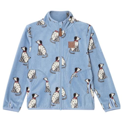 Kuling Northpole Fleece-jakke Dove Blue Dalmatian Dove Blue Dalmatian 134/140 cm  Blå  134/140 cm  Drenge, Piger