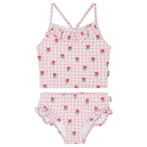 Kuling Fiji UV-tankini Pink Gingham Tulips  Pink Gingham Tulips 110/116 cm  Lyserød  110/116 cm  Piger