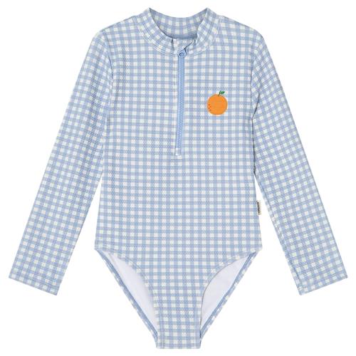 Kuling Toulon UV-badedragt Dove Blue Gingham  Dove Blue Gingham 110/116 cm  Blå  110/116 cm  Drenge, Piger
