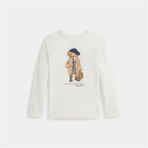 Ralph Lauren Polo Bear Langærmet T-shirt Nevis  Nevis 102-108cm  Hvid  102-108 cm  Piger