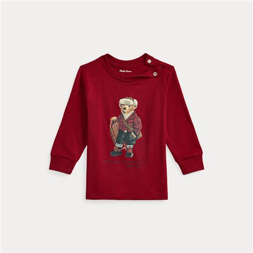 Ralph Lauren Polo Bear Langærmet T-shirt Bear Holiday Red  Bear Holiday Red 80-83cm  Rød  80-83 cm  Drenge