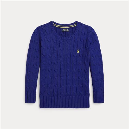 Ralph Lauren Kabelstrikket Sweater Classic Azure  Classic Azure 102-108cm  Blå  102-108 cm  Drenge