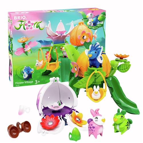 BRIO BRIO Flora Legesæt Med Blomsterlandsby Mix  Mix-Onesize  Lyserød  One Size  Drenge, Piger