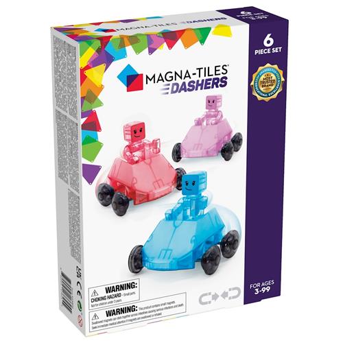 Magna-Tiles Dashers Cars Byggeklodser Multi  One Size  Hvid  One Size 3+ Years Drenge, Piger