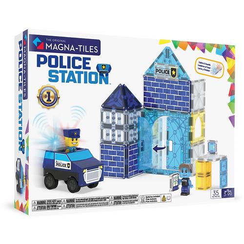 Magna-Tiles Police Station Byggeklodser 35 Stk. Multi  Multi-3-6 Y  Hvid  One Size 3+ Years Drenge, Piger