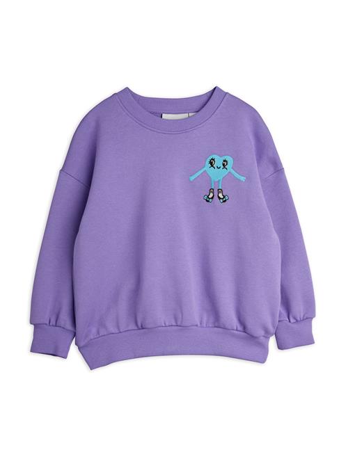 Mini Rodini Hearts In Shoes Sweatshirt Purple  Purple 116/122 cm  Lilla  116/122 cm  Piger