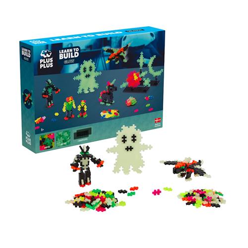 Plus-Plus Plus-Plus Learn To Build Glow-in-the-dark - 500 Stykker Mix  Onesize-Mix  Grøn  One Size  Drenge, Piger