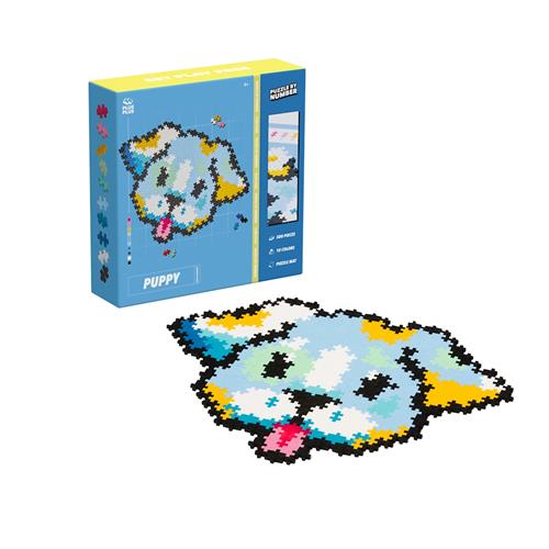 Plus-Plus Plus-Plus Puzzle By Number Hvalp - 500 Stykker Mix  Onesize-Mix  Blå  One Size  Drenge, Piger