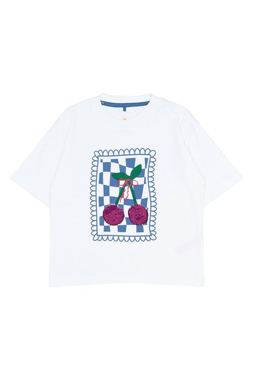 The New Simone Kortærmet T-shirt Bright White  Bright White-3-4 Y  Hvid  3-4 år  Piger