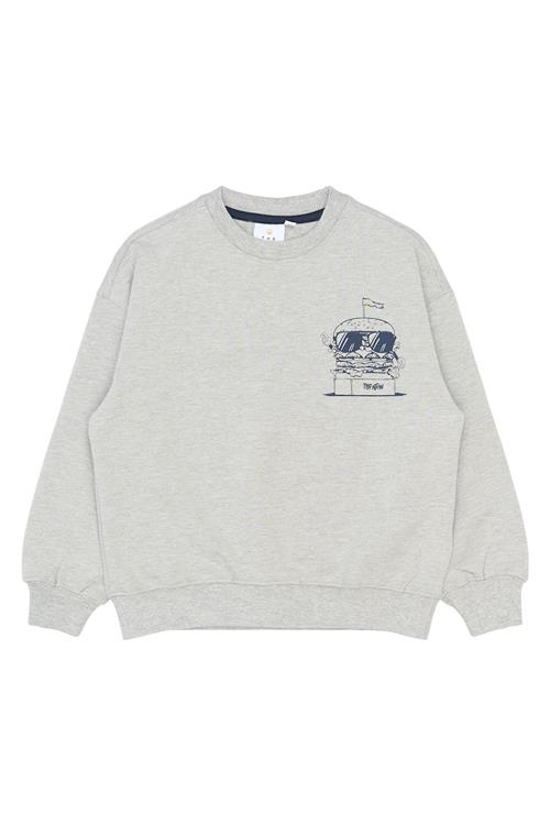 The New Evie Sweatshirt Light Grey Melange  Light Grey Melange-5-6 Y  Grå  5-6 år  Drenge