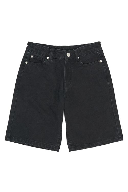 The New Svende Lange Baggy Fit Denimshorts Medium Black Denim  Medium Black Denim-6 Y  Sort  6 år  Drenge