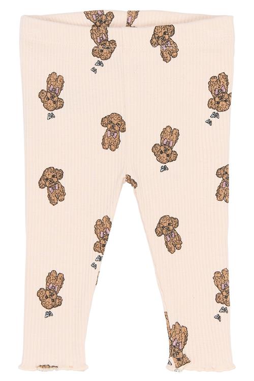 The New Siblings SBSona Rib-leggings Silver Peony Aop  Silver Peony AOP-74 cm  Sølv  74 cm  Piger
