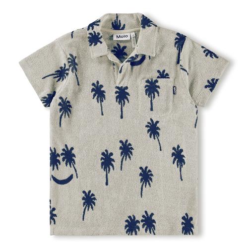 Molo Randel T-shirt Palm Blue  Palm Blue 104 cm  Grå  104 cm  Drenge
