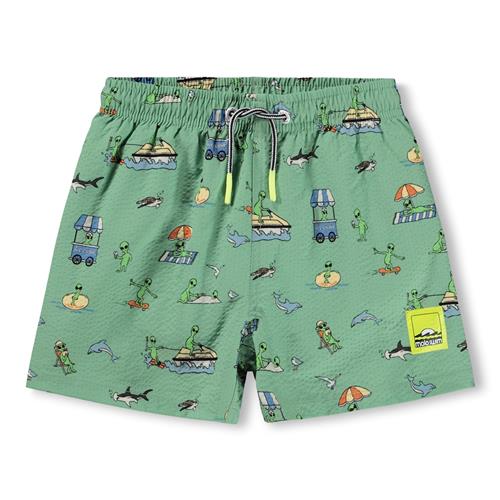 Molo Niko Board Shorts Alien Vacation  Alien Vacation 146/152 cm  Grøn  146/152 cm  Drenge