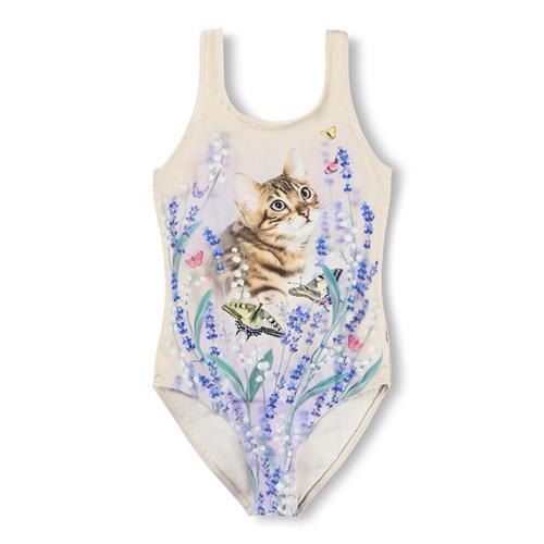 Molo Nika Badedragt Butterfly Field  Butterfly Field 128 cm  Creme  128 cm  Piger