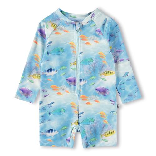 Molo Neka LS Rushguard I Ét Stykke Rainbow Sea  Rainbow Sea 92/98 cm  Blå  92/98 cm  Drenge, Piger