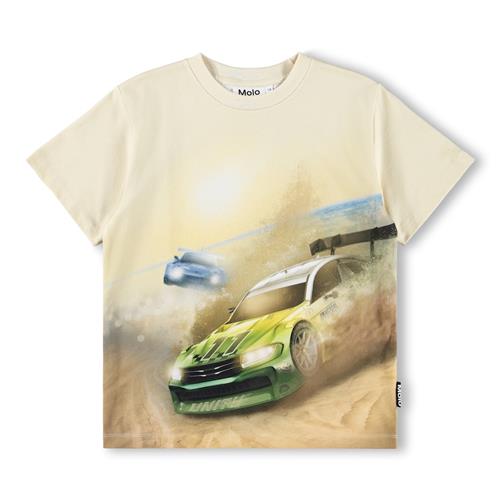 Molo GOTS Riley T-shirt Beach Race  Beach Race 140 cm  Beige  140 cm  Drenge