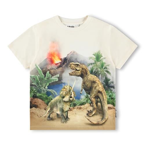 Molo GOTS Riley T-shirt Hot Spring Dinos  Hot Spring Dinos 122 cm  Creme  122 cm  Drenge