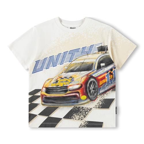 Molo GOTS Rodney T-shirt Racing Car  Racing Car 104 cm  Hvid  104 cm  Drenge