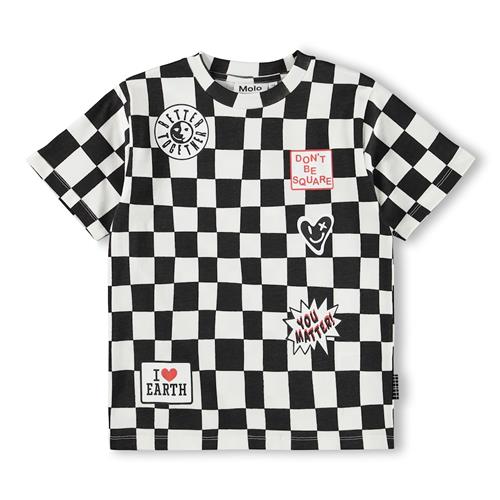 Molo GOTS Riley T-shirt Angled Checks  Angled Checks 104 cm  Hvid  104 cm  Drenge