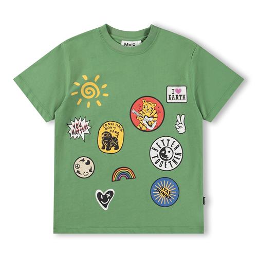 Molo GOTS Riley T-shirt Patch Batch  Patch Batch 122 cm  Grøn  122 cm  Piger