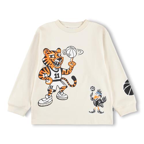 Molo GOTS Rube Langærmet T-shirt Basket Mascots  Basket Mascots 104 cm  Hvid  104 cm  Drenge