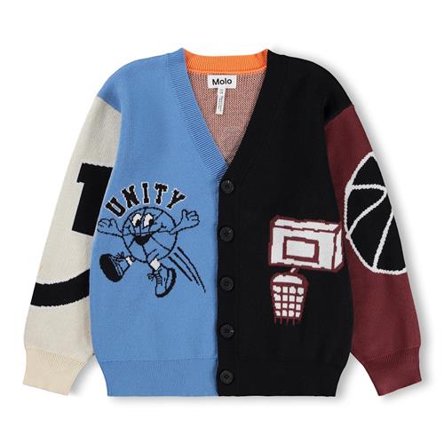 Molo Burt Cardigan Basket Comics  Basket Comics 122/128 cm  Blå  122/128 cm  Drenge
