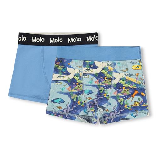 Molo GOTS Justin 2-pak Boxershorts Pixel Sea  Pixel Sea 98/104 cm  Blå  98/104 cm  Drenge