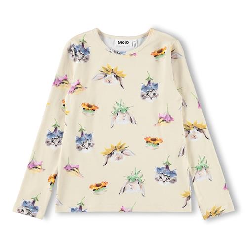 Molo GOTS Rose Langærmet Top Floral Fun  Floral Fun 110 cm  Creme  110 cm  Piger