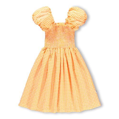 Molo Cherisla Kjole Orange Check  Orange Check 110/116 cm  Orange.  110/116 cm  Piger