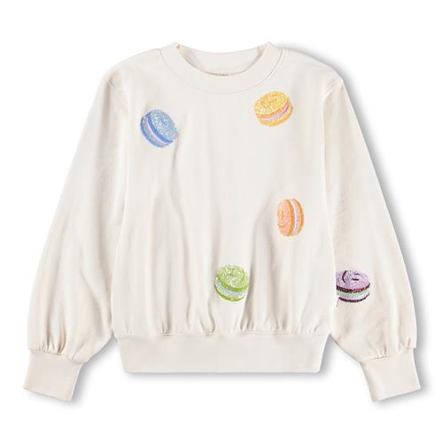 Molo GOTS Marge Sweatshirt Macaroon Shine  Macaroon Shine 128 cm  Hvid  128 cm  Piger