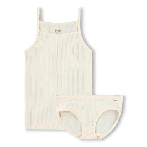 Molo GOTS Janice Sæt Pearled Ivory  Pearled Ivory 92/98 cm  Creme  92/98 cm  Piger