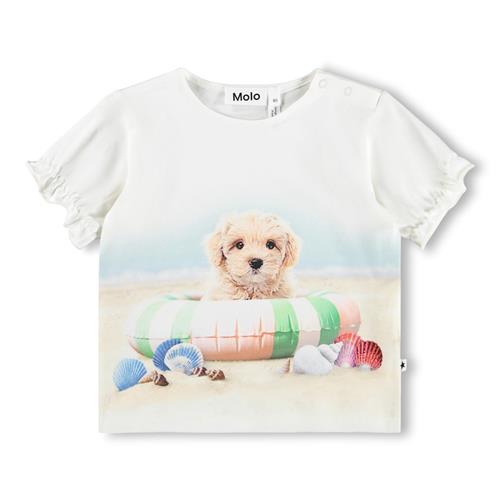Molo GOTS Eline Tee Beach Dog  Beach Dog 104 cm  Hvid  104 cm  Piger