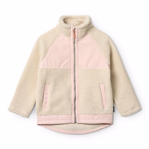 Molo Usher Fleece-jakke Soft Powder  Soft Powder 92 cm  Creme  92 cm  Piger