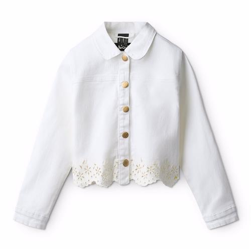 Molo Helene Jeans-jakke Whitest  Whitest 122 cm  Hvid  122 cm  Piger