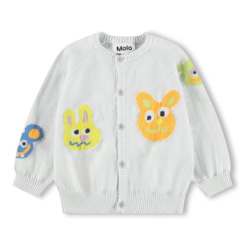 Molo Brody Cardigan Wave Crest  Wave Crest 62 cm  Hvid  62 cm  Drenge